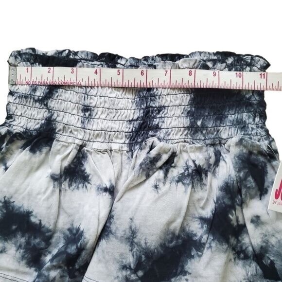 Juicy by juicy Couture women's shorts Pitch Black Bleach TRK Tie Dye Sz XS new - Picture 5 of 9